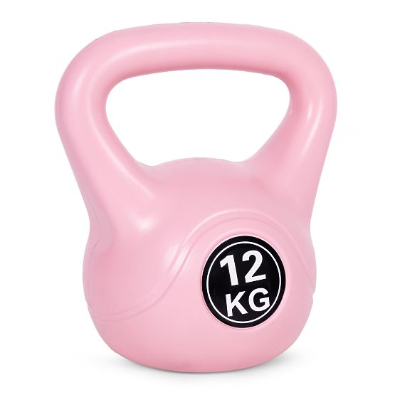 12 kg-os rózsaszín ModernHome kettlebell edzéshez