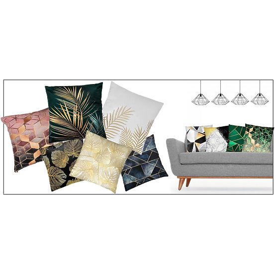 3D hatású párnahuzat - márvány