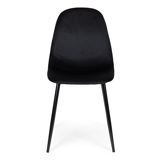 4 darabos bársony étkező- és nappali szék szett - fekete