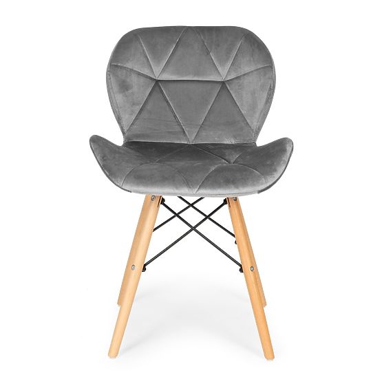 4 darabos bársony étkező- és nappali szék szett - szürke