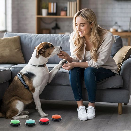 4 darabos TALKER kommunikációs gomb készlet kutyáknak