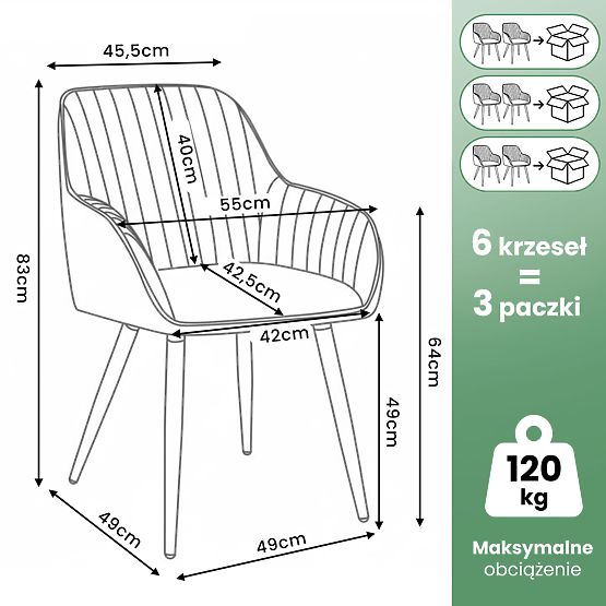 6x Bársony forgatható szék varrással Szürke TURNO Fekete lábak
