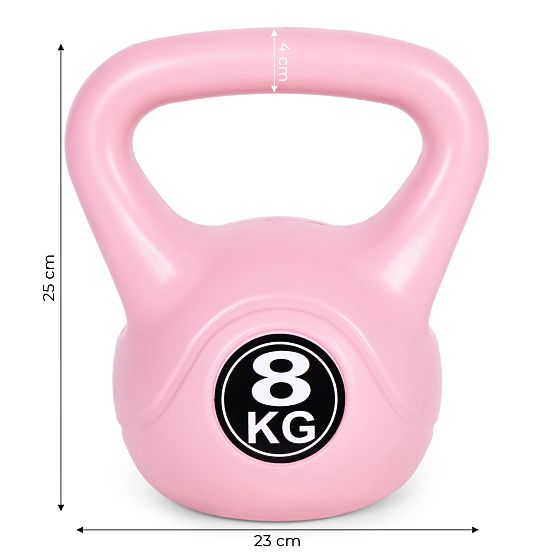 8 kg-os rózsaszín ModernHome kettlebell edzéshez