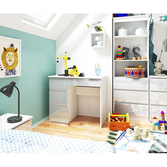 A-7 CLP METALIK FÉNYES BALOS ÍRÓASZTAL