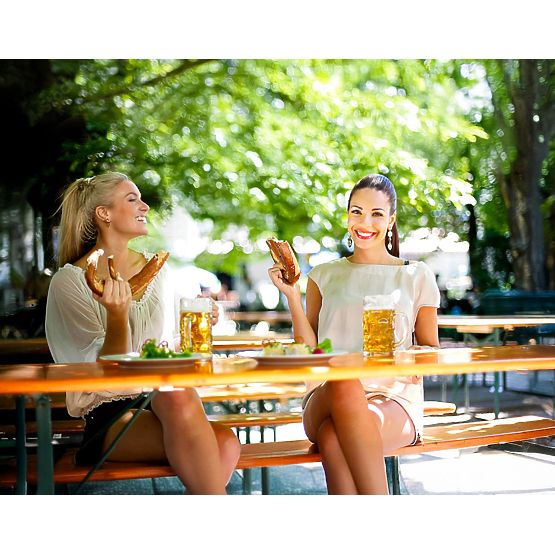 Acél-fa LAGER készlet: asztal + 2 pad 220 cm