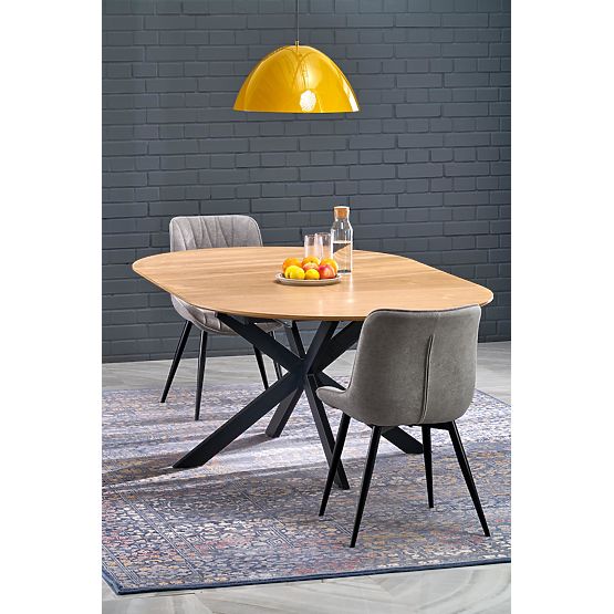 ACORD kinyitható asztal, természetes/fekete (2p=1db)