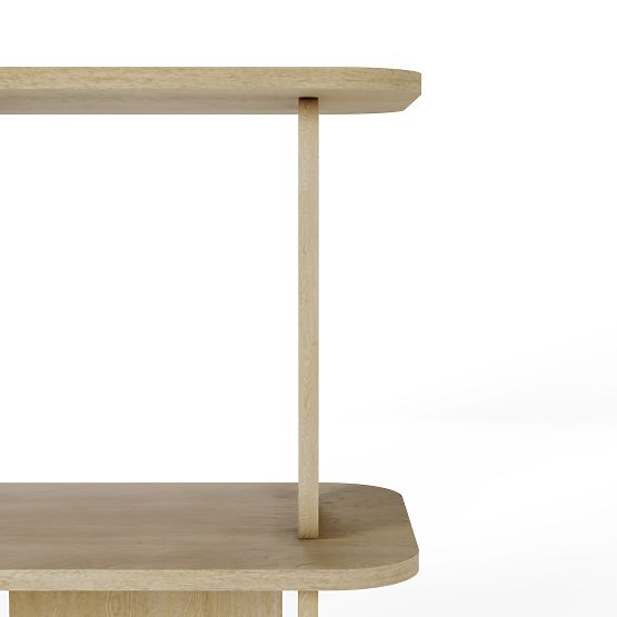 Alacsony Tulumo polc, lekerekített, Cremona Torro tölgy