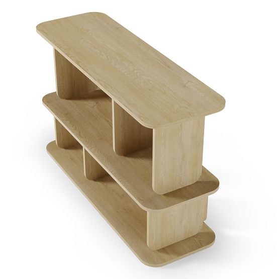 Alacsony Tulumo polc, lekerekített, Cremona Torro tölgy