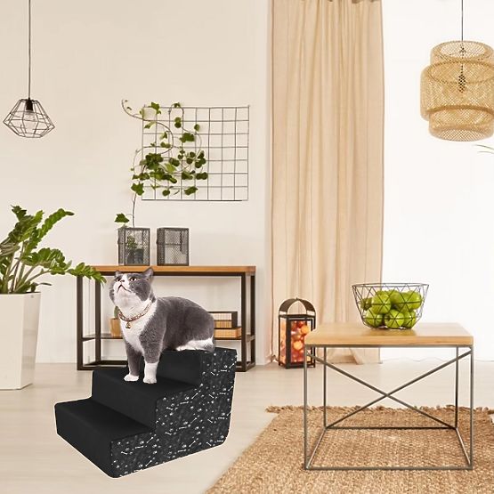 ÁLLATLÉPCSŐ 342533A FEKETE/NYOMTATOTT