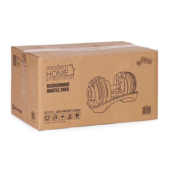 Állítható öntöttvas súlyzó állvánnyal, terhelés 2,5-24 kg ModernHome