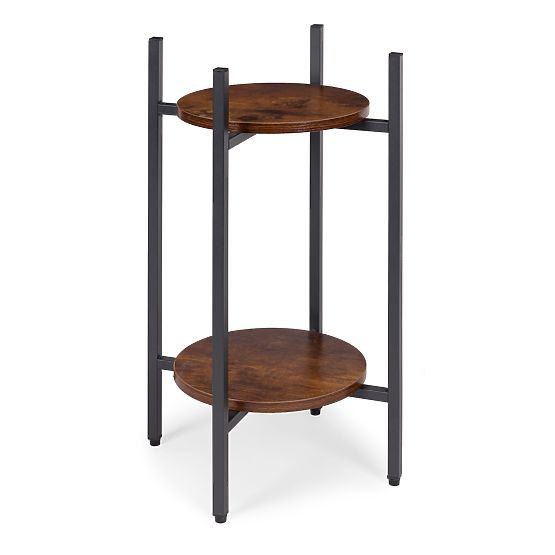 Álló virágtartó állvány dekoráció 2 szintes loft ModernHome