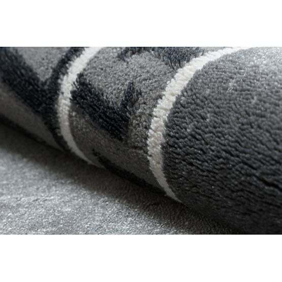 ALLURE 1960 szőnyeg görög kulcs, keret - Strukturált, stílusos, glamour szürke