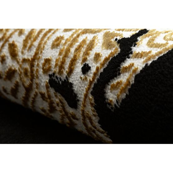 ALLURE 1965 Keret szőnyeg - Strukturális, stílusos, glamour fekete / arany