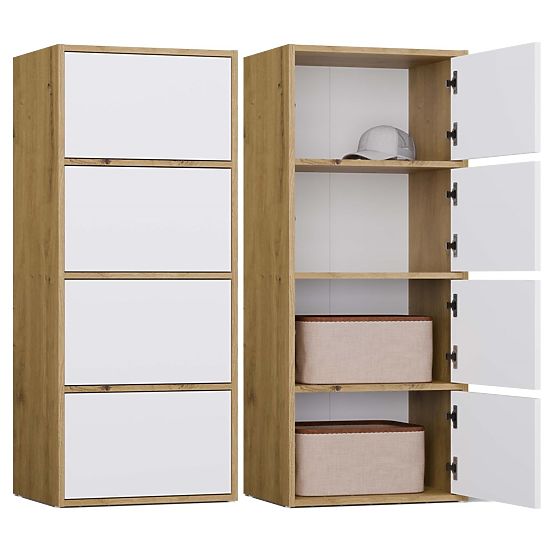 ALMA KOMÓD FEHÉR ELŐLAPPAL ARTISAN TÖLGY KORPUSSAL