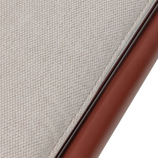 Amarello állítható kerti nyugágy, alumínium, világos bézs/bordóbarna