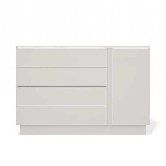 AMBER 1D4S Komód 1 Ajtó 4 Fiók Hálószobába Nappaliba KAŠMÍR Bézs