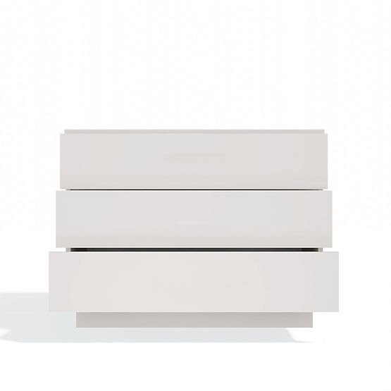 AMBER 3S Komód 3 Fiókos Szekrény Hálószobába Nappaliba KAŠMÍR Bézs