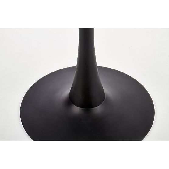 AMBROSIO kerek asztal, lap - üveg, láb - fekete (2p=1db)