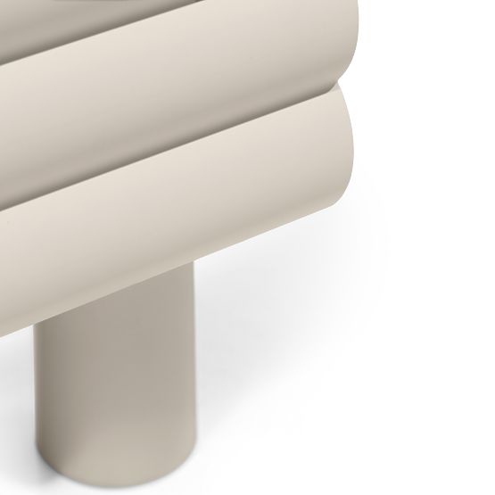 Anatra TV szekrény, bordázott, bézs, lekerekített formák