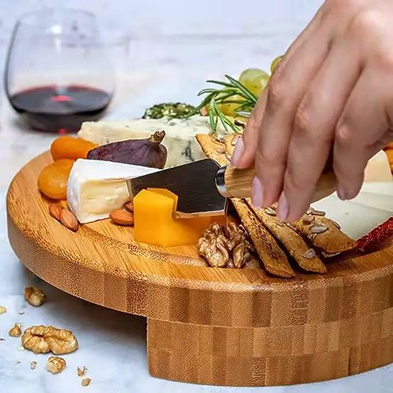 Andra bambusz sajttál és snack deszka