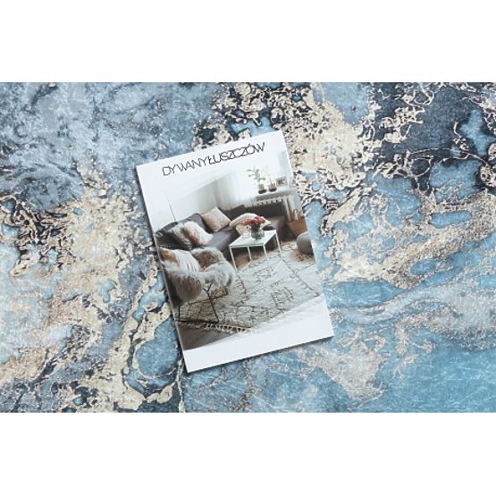 ANDRE mosószőnyeg Márvány 2248 csúszásmentes - kék