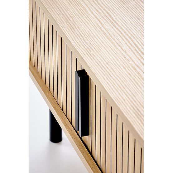 ANGELINA dohányzóasztal, természetes / fekete (1p=1db)