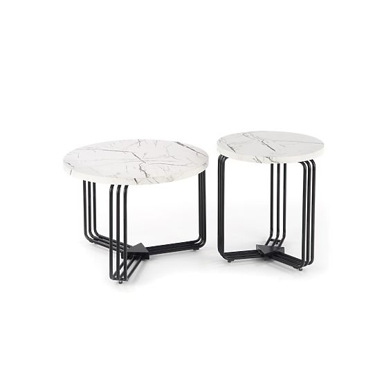 ANTICA M konferencia asztal lap - fehér márvány, keret - fekete (2p=1db)