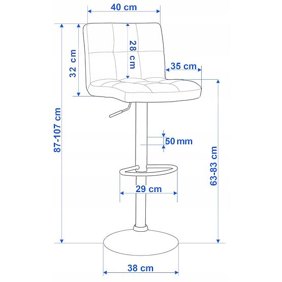 Arako szürke bárszék