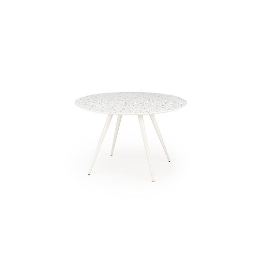 ARAMIS asztal, lap - terrazzo, lábak - fehér (2p=1db)