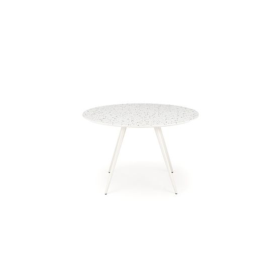 ARAMIS asztal, lap - terrazzo, lábak - fehér (2p=1db)