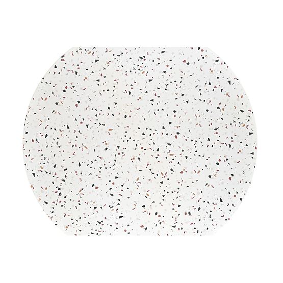 ARAMIS asztal, lap - terrazzo, lábak - fehér (2p=1db)