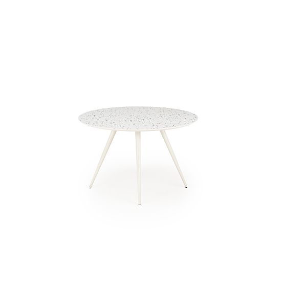 ARAMIS asztal, lap - terrazzo, lábak - fehér (2p=1db)