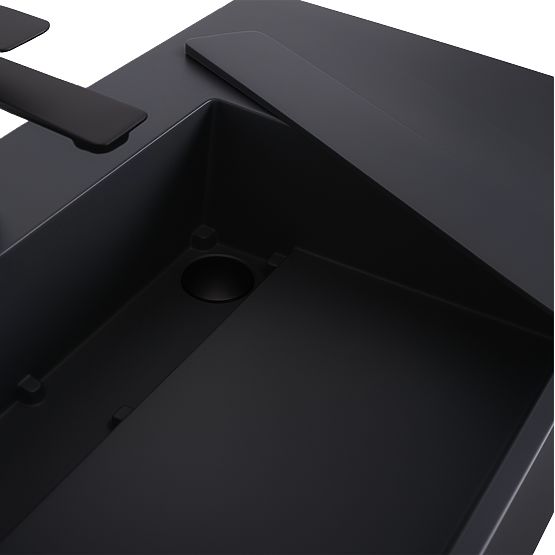 Archi 75 CM Szürke Matt Konglomerát Mosdó