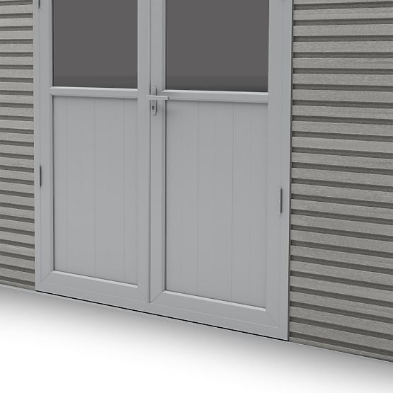 Ardena kerti ház 3x3 m 9 m², sötétszürke, kompozit fa, alumínium, könnyű összeszerelés