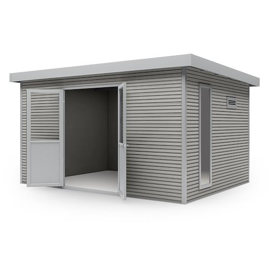 Ardena kerti ház 4x3 m 12 m², sötétszürke, kompozit fa, alumínium, könnyű összeszerelés