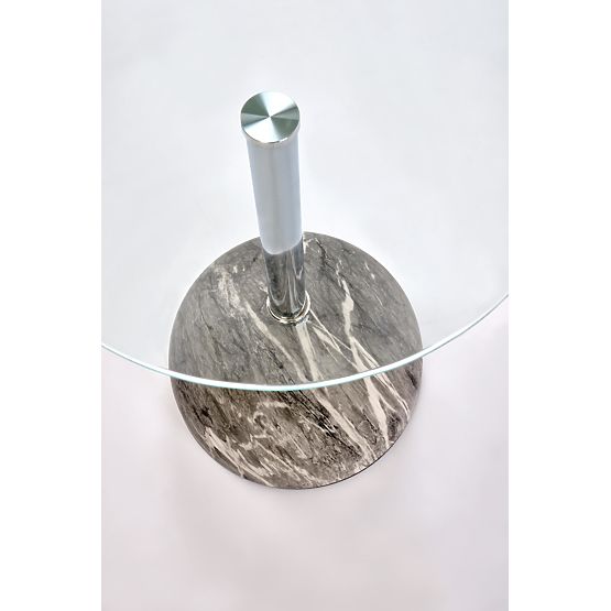 ARIANA dohányzóasztal, szürke márvány / átlátszó (2p=1db)