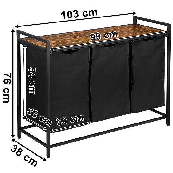 ARTUS 3 rekeszes szennyestartó polccal
