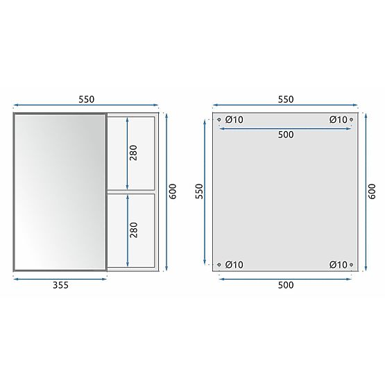 Astor 60 cm-es fehér fürdőszobabútor készlet mosdóval