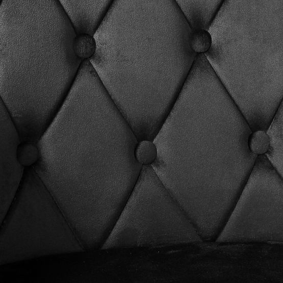 ATLANTA VELVET fekete bársony szék