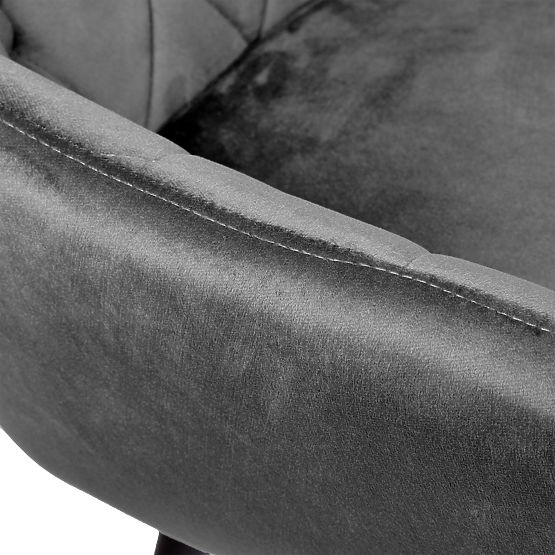 ATLANTA VELVET grafit bársony szék