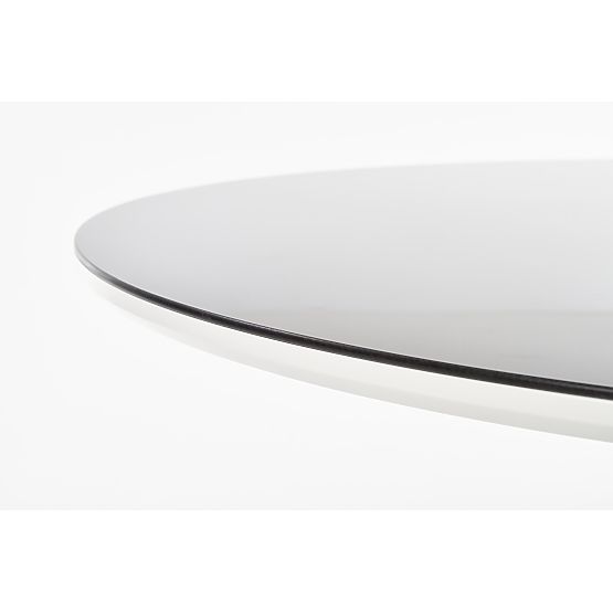 AVELAR asztallap - fekete / fehér, keret - fekete