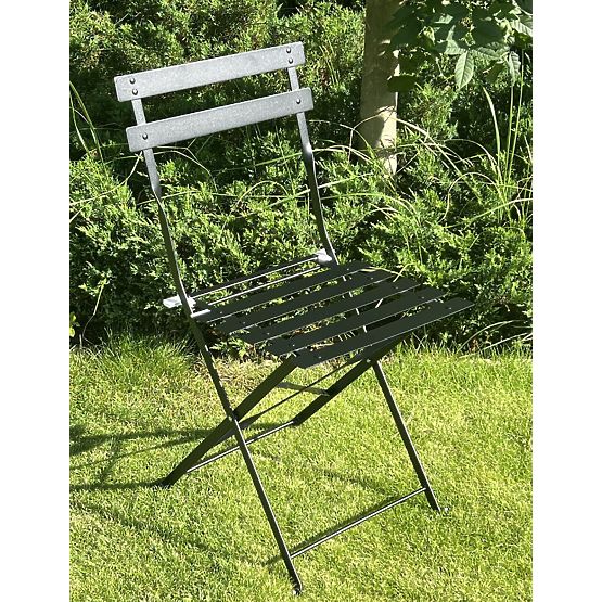 Balkon bútor szett (2 x összecsukható szék + asztal) SEMPLICI Acél Fekete