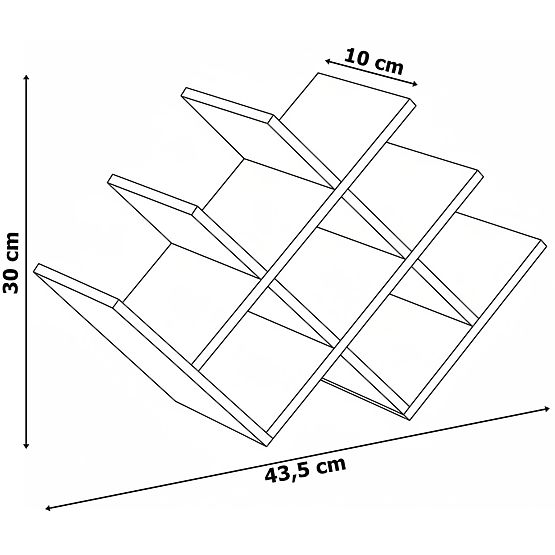 Bambusz borállvány SOLARIS természetes
