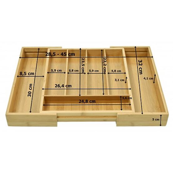 Bambusz evőeszköz rendező Juan betét