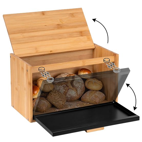 Bambusz kenyértartó CHARLES