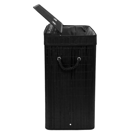 Bambusz szennyestartó fedéllel 100L fekete