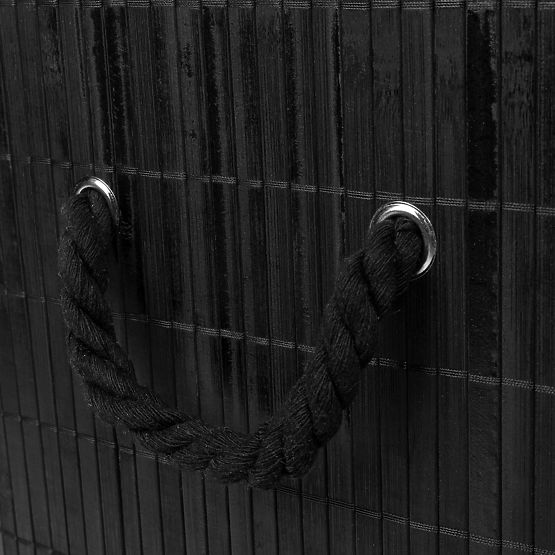 Bambusz szennyestartó fedéllel 100L fekete