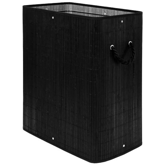 Bambusz szennyestartó fedéllel 100L fekete