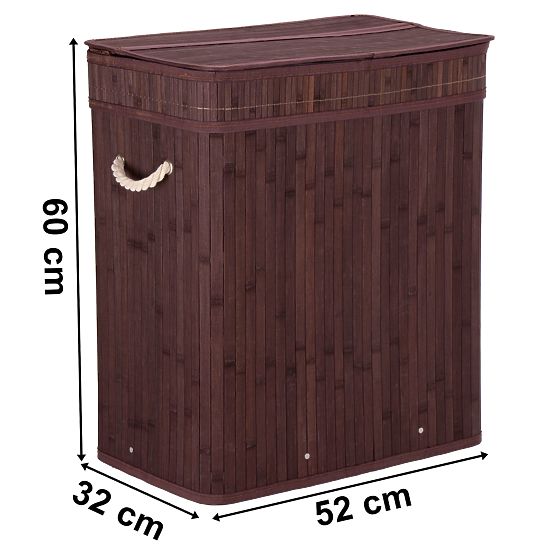 Bambusz szennyestartó fedéllel 100L wenge