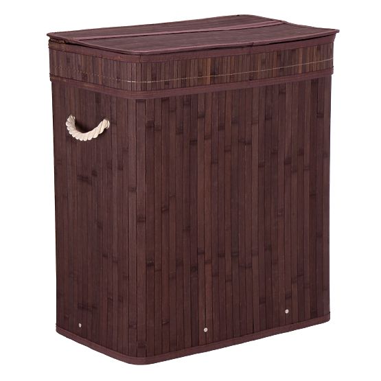 Bambusz szennyestartó fedéllel 100L wenge